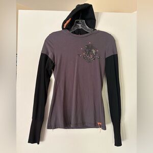 YAG Couture Hooded Long-Sleeve Faux Layered Tee, Jackwild Duke of Dorset, Small